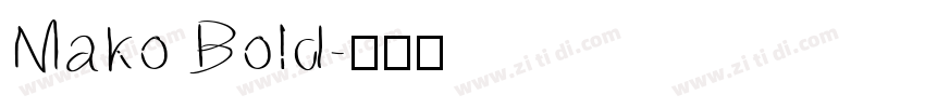 Mako Bold字体转换